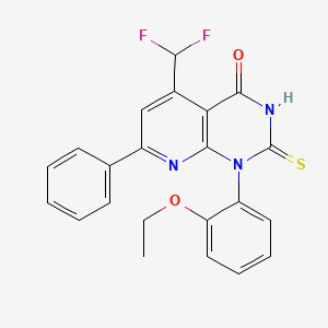 5-(difluoromethyl)-1-(2-ethoxyphenyl)-7-phenyl-2-sulfanylpyrido[2,3-d]pyrimidin-4(1H)-one