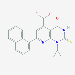 1-CYCLOPROPYL-5-(DIFLUOROMETHYL)-7-(1-NAPHTHYL)-2-SULFANYLPYRIDO[2,3-D]PYRIMIDIN-4(1H)-ONE