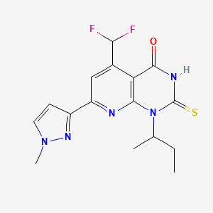 1-(SEC-BUTYL)-5-(DIFLUOROMETHYL)-7-(1-METHYL-1H-PYRAZOL-3-YL)-2-SULFANYLPYRIDO[2,3-D]PYRIMIDIN-4(1H)-ONE