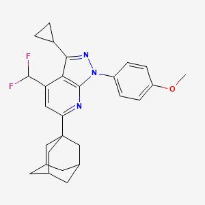 4-[6-(1-ADAMANTYL)-3-CYCLOPROPYL-4-(DIFLUOROMETHYL)-1H-PYRAZOLO[3,4-B]PYRIDIN-1-YL]PHENYL METHYL ETHER