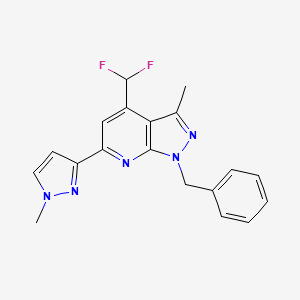 1-benzyl-4-(difluoromethyl)-3-methyl-6-(1-methyl-1H-pyrazol-3-yl)-1H-pyrazolo[3,4-b]pyridine