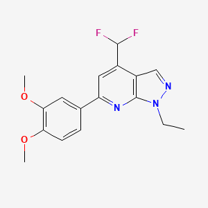 4-[4-(DIFLUOROMETHYL)-1-ETHYL-1H-PYRAZOLO[3,4-B]PYRIDIN-6-YL]-2-METHOXYPHENYL METHYL ETHER