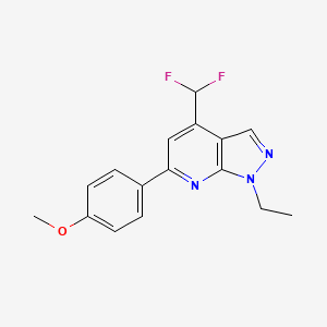 4-[4-(DIFLUOROMETHYL)-1-ETHYL-1H-PYRAZOLO[3,4-B]PYRIDIN-6-YL]PHENYL METHYL ETHER