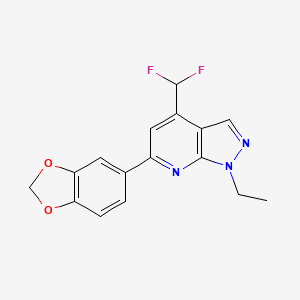 molecular formula C16H13F2N3O2 B4350328 6-(1,3-benzodioxol-5-yl)-4-(difluoromethyl)-1-ethyl-1H-pyrazolo[3,4-b]pyridine 