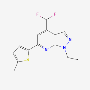 4-(difluoromethyl)-1-ethyl-6-(5-methyl-2-thienyl)-1H-pyrazolo[3,4-b]pyridine