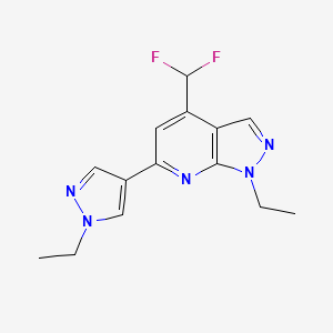 4-(difluoromethyl)-1-ethyl-6-(1-ethyl-1H-pyrazol-4-yl)-1H-pyrazolo[3,4-b]pyridine