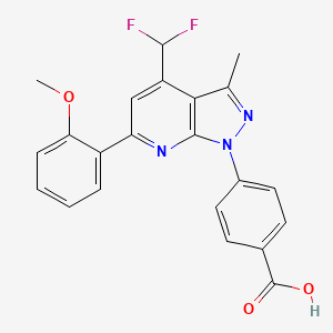 4-[4-(difluoromethyl)-6-(2-methoxyphenyl)-3-methyl-1H-pyrazolo[3,4-b]pyridin-1-yl]benzoic acid