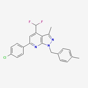 6-(4-chlorophenyl)-4-(difluoromethyl)-3-methyl-1-(4-methylbenzyl)-1H-pyrazolo[3,4-b]pyridine