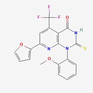 7-(2-FURYL)-1-(2-METHOXYPHENYL)-2-SULFANYL-5-(TRIFLUOROMETHYL)PYRIDO[2,3-D]PYRIMIDIN-4(1H)-ONE