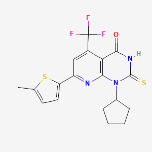 1-CYCLOPENTYL-7-(5-METHYL-2-THIENYL)-2-SULFANYL-5-(TRIFLUOROMETHYL)PYRIDO[2,3-D]PYRIMIDIN-4(1H)-ONE