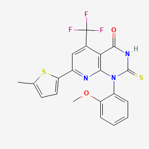 1-(2-METHOXYPHENYL)-7-(5-METHYL-2-THIENYL)-2-SULFANYL-5-(TRIFLUOROMETHYL)PYRIDO[2,3-D]PYRIMIDIN-4(1H)-ONE