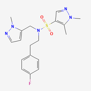 N-[2-(4-fluorophenyl)ethyl]-1,5-dimethyl-N-[(1-methyl-1H-pyrazol-5-yl)methyl]-1H-pyrazole-4-sulfonamide