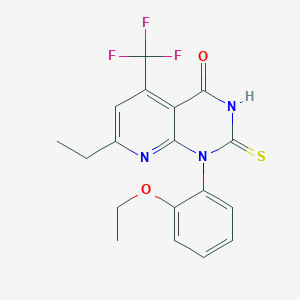 1-(2-ethoxyphenyl)-7-ethyl-2-sulfanyl-5-(trifluoromethyl)pyrido[2,3-d]pyrimidin-4(1H)-one