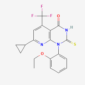 7-cyclopropyl-1-(2-ethoxyphenyl)-2-sulfanyl-5-(trifluoromethyl)pyrido[2,3-d]pyrimidin-4(1H)-one