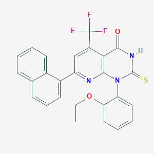 1-(2-ETHOXYPHENYL)-7-(1-NAPHTHYL)-2-SULFANYL-5-(TRIFLUOROMETHYL)PYRIDO[2,3-D]PYRIMIDIN-4(1H)-ONE