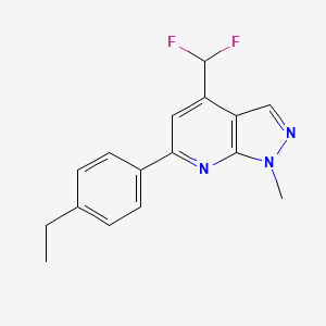 4-(difluoromethyl)-6-(4-ethylphenyl)-1-methyl-1H-pyrazolo[3,4-b]pyridine