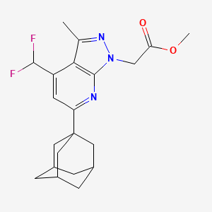 methyl [6-(1-adamantyl)-4-(difluoromethyl)-3-methyl-1H-pyrazolo[3,4-b]pyridin-1-yl]acetate