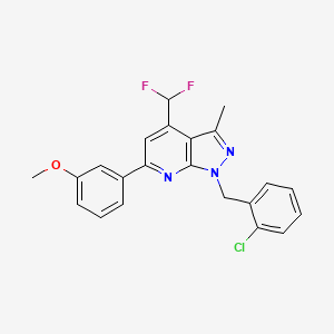 1-(2-chlorobenzyl)-4-(difluoromethyl)-6-(3-methoxyphenyl)-3-methyl-1H-pyrazolo[3,4-b]pyridine