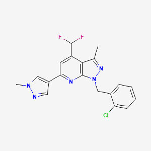 1-(2-chlorobenzyl)-4-(difluoromethyl)-3-methyl-6-(1-methyl-1H-pyrazol-4-yl)-1H-pyrazolo[3,4-b]pyridine