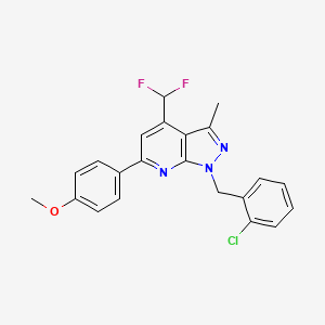 molecular formula C22H18ClF2N3O B4350730 1-(2-chlorobenzyl)-4-(difluoromethyl)-6-(4-methoxyphenyl)-3-methyl-1H-pyrazolo[3,4-b]pyridine 