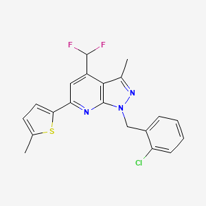 molecular formula C20H16ClF2N3S B4350736 1-(2-chlorobenzyl)-4-(difluoromethyl)-3-methyl-6-(5-methyl-2-thienyl)-1H-pyrazolo[3,4-b]pyridine 