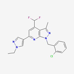 1-(2-chlorobenzyl)-4-(difluoromethyl)-6-(1-ethyl-1H-pyrazol-4-yl)-3-methyl-1H-pyrazolo[3,4-b]pyridine