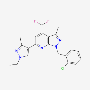 1-(2-chlorobenzyl)-4-(difluoromethyl)-6-(1-ethyl-3-methyl-1H-pyrazol-4-yl)-3-methyl-1H-pyrazolo[3,4-b]pyridine