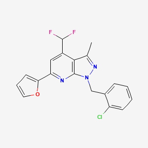 1-(2-chlorobenzyl)-4-(difluoromethyl)-6-(2-furyl)-3-methyl-1H-pyrazolo[3,4-b]pyridine