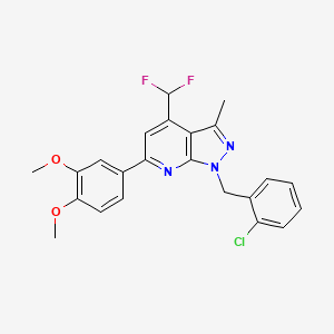 molecular formula C23H20ClF2N3O2 B4350777 1-(2-chlorobenzyl)-4-(difluoromethyl)-6-(3,4-dimethoxyphenyl)-3-methyl-1H-pyrazolo[3,4-b]pyridine 