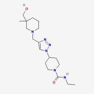 N-ethyl-4-[4-[[3-(hydroxymethyl)-3-methylpiperidin-1-yl]methyl]triazol-1-yl]piperidine-1-carboxamide