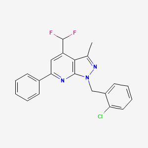 molecular formula C21H16ClF2N3 B4350786 1-(2-chlorobenzyl)-4-(difluoromethyl)-3-methyl-6-phenyl-1H-pyrazolo[3,4-b]pyridine 