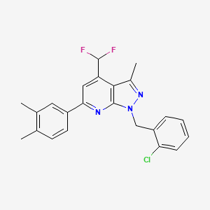 1-(2-chlorobenzyl)-4-(difluoromethyl)-6-(3,4-dimethylphenyl)-3-methyl-1H-pyrazolo[3,4-b]pyridine