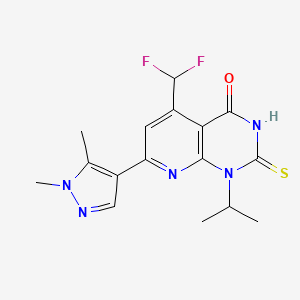 5-(difluoromethyl)-7-(1,5-dimethyl-1H-pyrazol-4-yl)-1-isopropyl-2-mercaptopyrido[2,3-d]pyrimidin-4(1H)-one