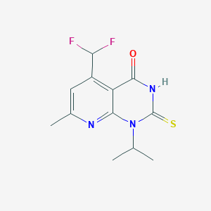 5-(DIFLUOROMETHYL)-1-ISOPROPYL-7-METHYL-2-SULFANYLPYRIDO[2,3-D]PYRIMIDIN-4(1H)-ONE