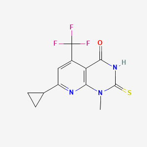 7-cyclopropyl-1-methyl-2-sulfanyl-5-(trifluoromethyl)pyrido[2,3-d]pyrimidin-4(1H)-one