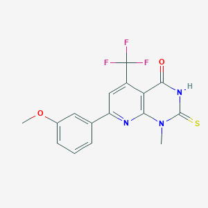 2-mercapto-7-(3-methoxyphenyl)-1-methyl-5-(trifluoromethyl)pyrido[2,3-d]pyrimidin-4(1H)-one