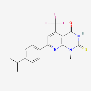 7-(4-isopropylphenyl)-2-mercapto-1-methyl-5-(trifluoromethyl)pyrido[2,3-d]pyrimidin-4(1H)-one