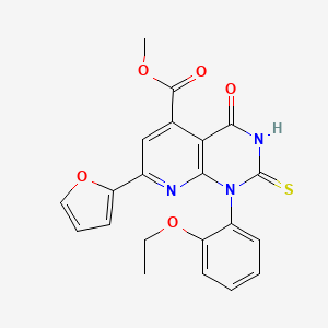 methyl 1-(2-ethoxyphenyl)-7-(2-furyl)-2-mercapto-4-oxo-1,4-dihydropyrido[2,3-d]pyrimidine-5-carboxylate