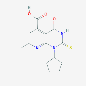 molecular formula C14H15N3O3S B4350931 1-Cyclopentyl-7-methyl-4-oxo-2-sulfanyl-1,4-dihydropyrido[2,3-d]pyrimidine-5-carboxylic acid 