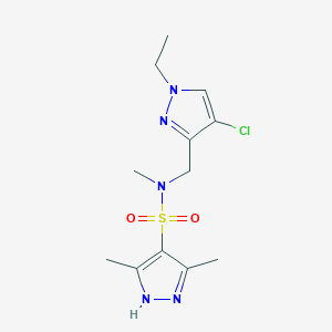 N~4~-[(4-CHLORO-1-ETHYL-1H-PYRAZOL-3-YL)METHYL]-N~4~,3,5-TRIMETHYL-1H-PYRAZOLE-4-SULFONAMIDE