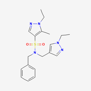 molecular formula C19H25N5O2S B4350941 N~4~-BENZYL-1-ETHYL-N~4~-[(1-ETHYL-1H-PYRAZOL-4-YL)METHYL]-5-METHYL-1H-PYRAZOLE-4-SULFONAMIDE 