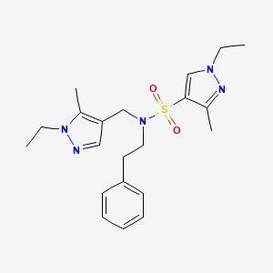 1-ethyl-N-[(1-ethyl-5-methyl-1H-pyrazol-4-yl)methyl]-3-methyl-N-(2-phenylethyl)-1H-pyrazole-4-sulfonamide