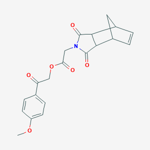 molecular formula C20H19NO6 B435095 2-(4-methoxyphenyl)-2-oxoethyl (1,3-dioxo-1,3,3a,4,7,7a-hexahydro-2H-4,7-methanoisoindol-2-yl)acetate CAS No. 361181-39-7