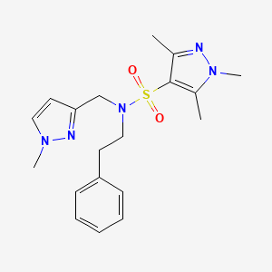 1,3,5-trimethyl-N-[(1-methyl-1H-pyrazol-3-yl)methyl]-N-(2-phenylethyl)-1H-pyrazole-4-sulfonamide