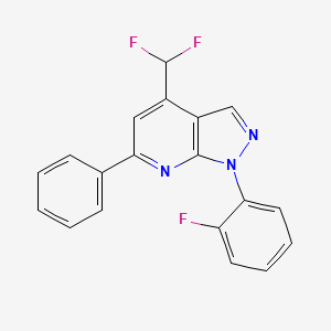 4-(difluoromethyl)-1-(2-fluorophenyl)-6-phenyl-1H-pyrazolo[3,4-b]pyridine