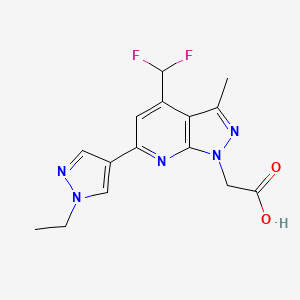 2-[4-(DIFLUOROMETHYL)-6-(1-ETHYL-1H-PYRAZOL-4-YL)-3-METHYL-1H-PYRAZOLO[3,4-B]PYRIDIN-1-YL]ACETIC ACID