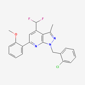 molecular formula C22H18ClF2N3O B4351004 1-(2-chlorobenzyl)-4-(difluoromethyl)-6-(2-methoxyphenyl)-3-methyl-1H-pyrazolo[3,4-b]pyridine 