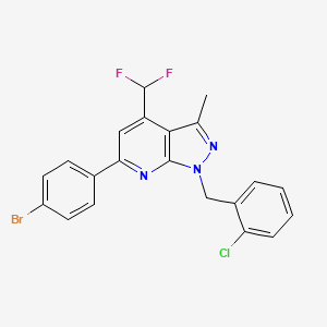 6-(4-bromophenyl)-1-(2-chlorobenzyl)-4-(difluoromethyl)-3-methyl-1H-pyrazolo[3,4-b]pyridine