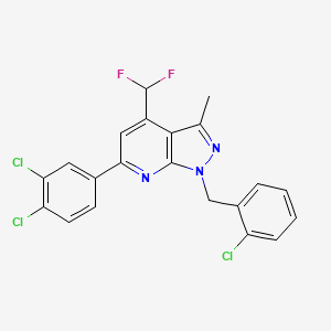 1-(2-chlorobenzyl)-6-(3,4-dichlorophenyl)-4-(difluoromethyl)-3-methyl-1H-pyrazolo[3,4-b]pyridine