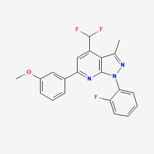 3-[4-(DIFLUOROMETHYL)-1-(2-FLUOROPHENYL)-3-METHYL-1H-PYRAZOLO[3,4-B]PYRIDIN-6-YL]PHENYL METHYL ETHER